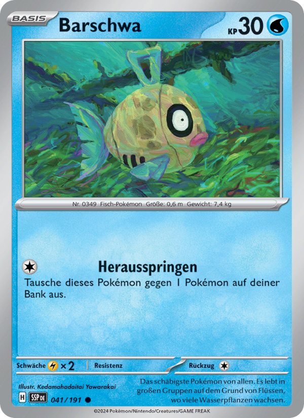 Barschwa 041 — Stürmische Funken (German Pokémon TCG card)