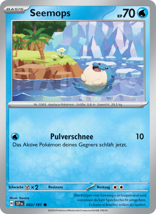 Seemops 043 — Stürmische Funken (German Pokémon TCG card)