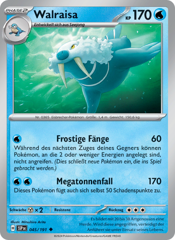 Walraisa 045 — Stürmische Funken (German Pokémon TCG card)