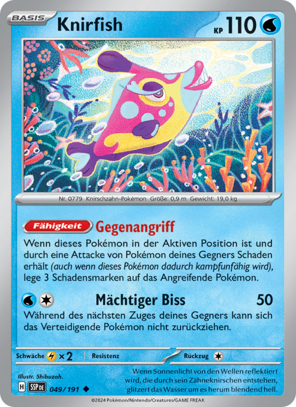 Knirfish 049 — Stürmische Funken (German Pokémon TCG card)
