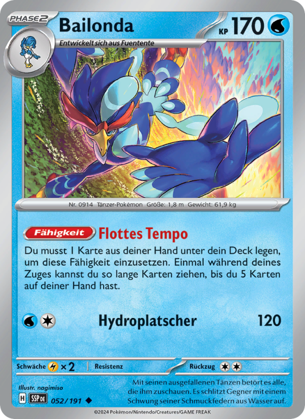 Bailonda 052 — Stürmische Funken (German Pokémon TCG card)