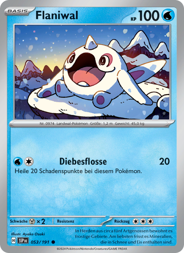 Flaniwal 053 — Stürmische Funken (German Pokémon TCG card)