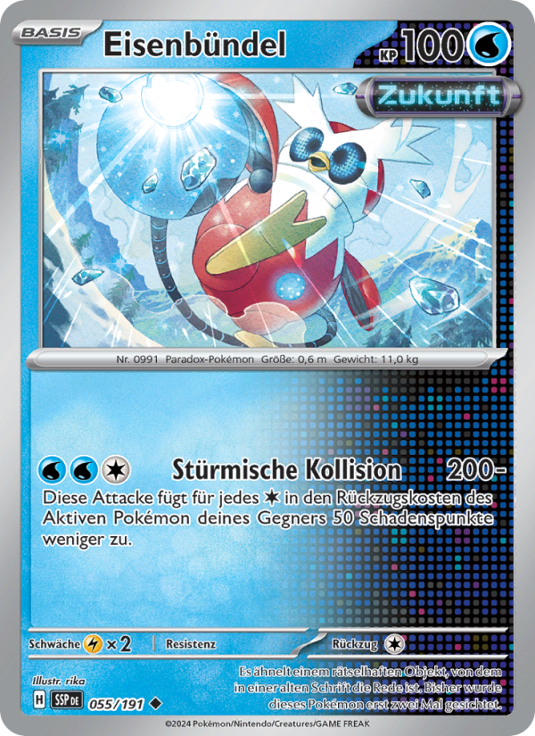 Eisenbündel 055 — Stürmische Funken (German Pokémon TCG card)