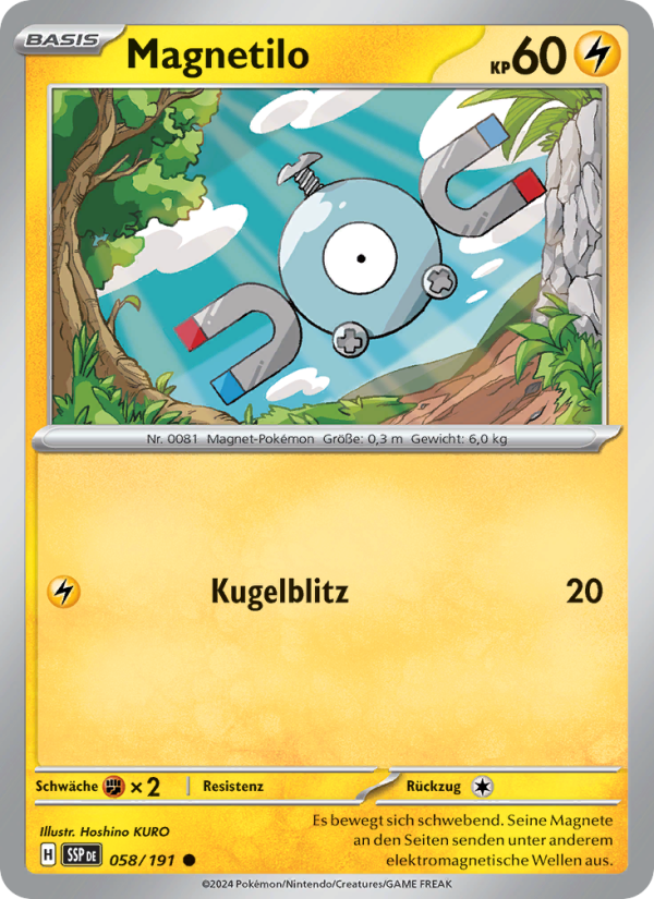 Magnetilo 058 — Stürmische Funken (German Pokémon TCG card)