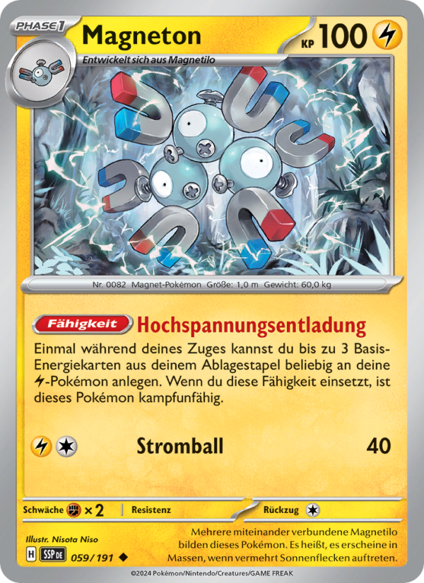 Magneton 059 — Stürmische Funken (German Pokémon TCG card)