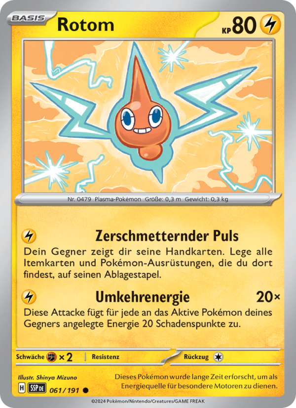 Rotom 061 — Stürmische Funken (German Pokémon TCG card)