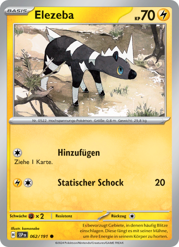 Elezeba 062 — Stürmische Funken (German Pokémon TCG card)