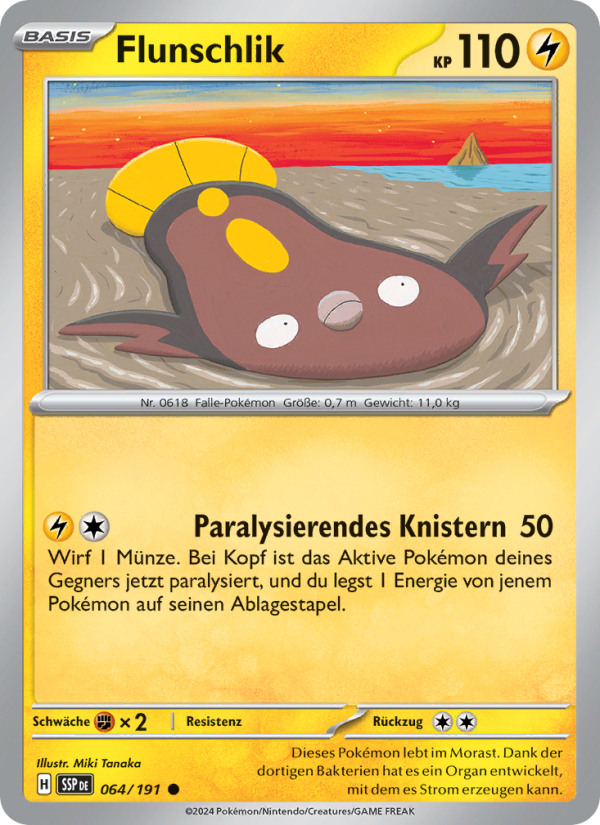 Flunschlik 064 — Stürmische Funken (German Pokémon TCG card)