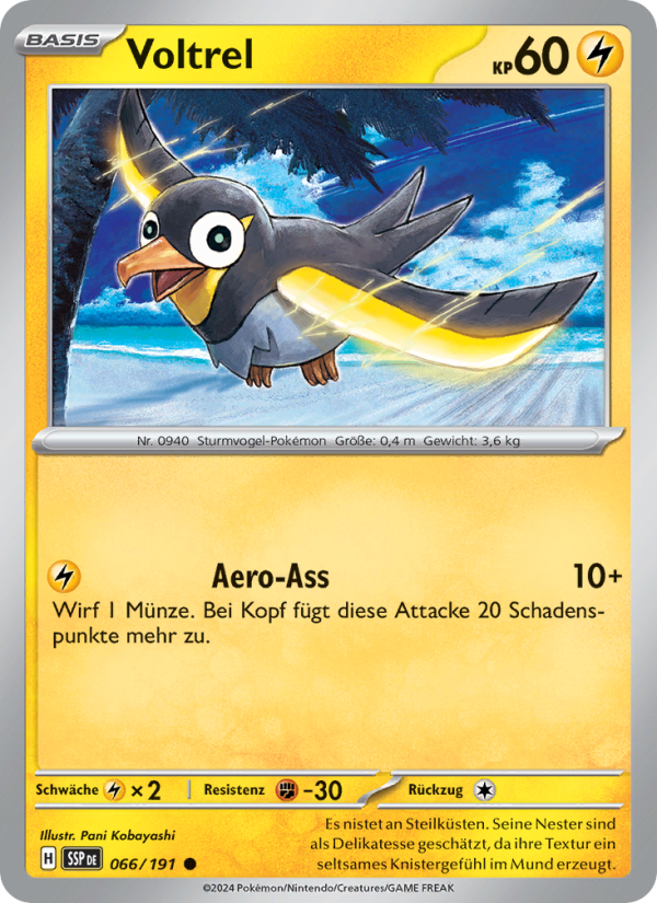 Voltrel 066 — Stürmische Funken (German Pokémon TCG card)