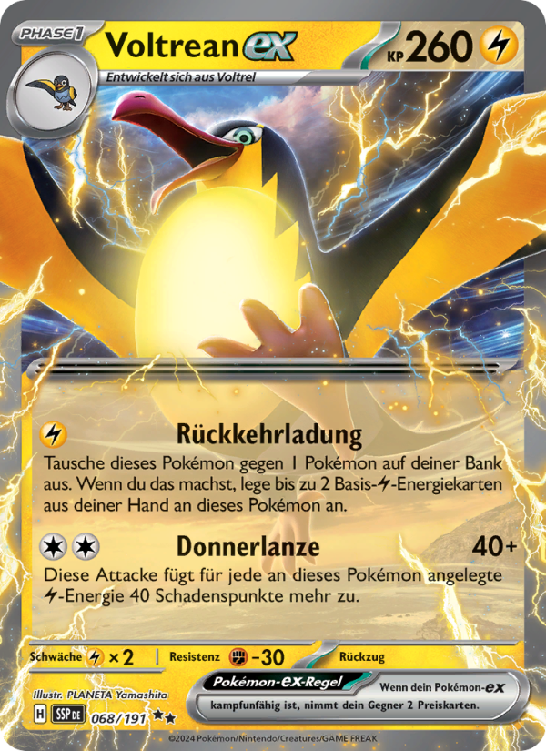 Voltrean-ex 068 — Stürmische Funken (German Pokémon TCG card)