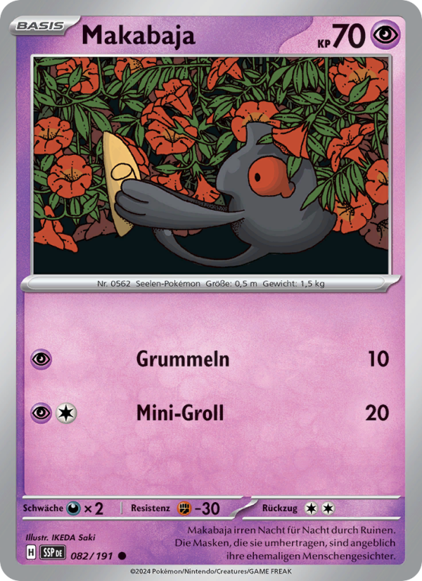 Makabaja 082 — Stürmische Funken (German Pokémon TCG card)