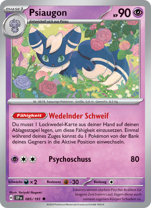 Psiaugon 085 — Stürmische Funken (German Pokémon TCG card)