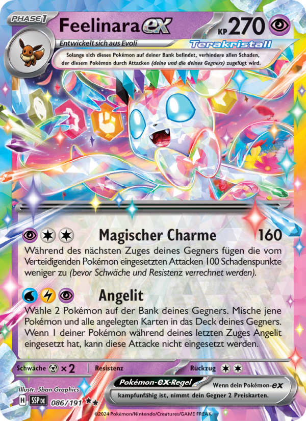Feelinara-ex 086 — Stürmische Funken (German Pokémon TCG card)