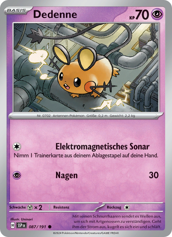 Dedenne 087 — Stürmische Funken (German Pokémon TCG card)