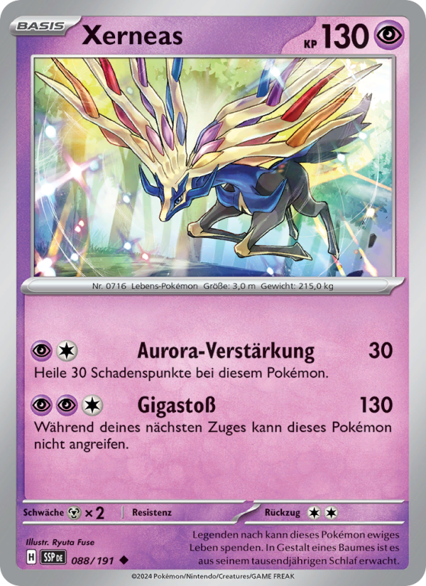 Xerneas 088 — Stürmische Funken (German Pokémon TCG card)