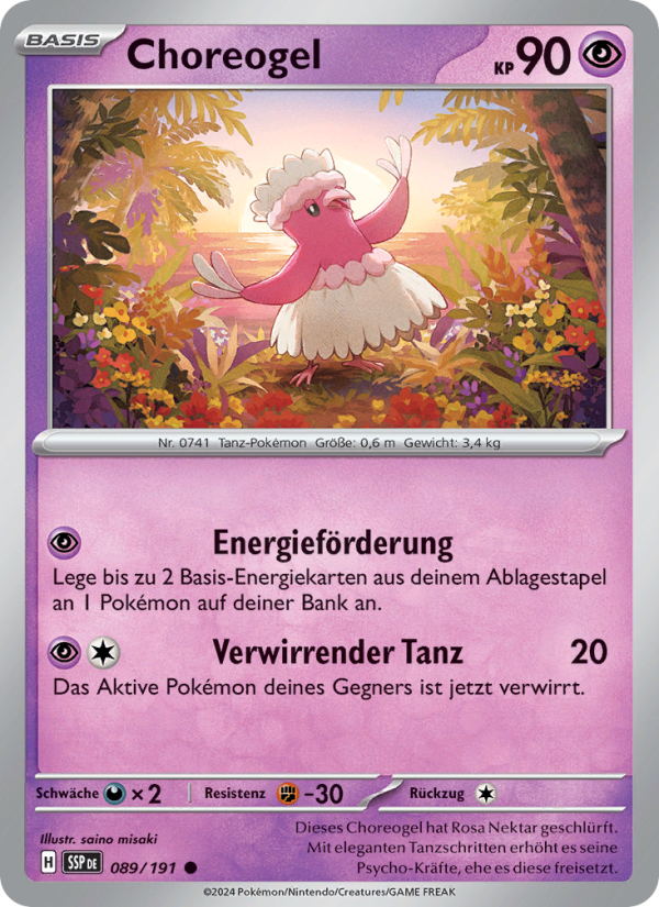 Choreogel 089 — Stürmische Funken (German Pokémon TCG card)