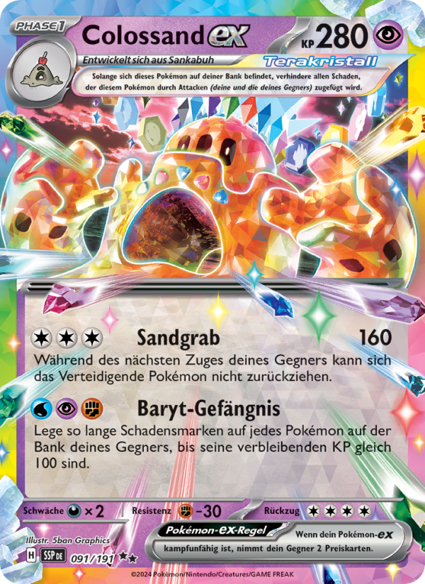 Colossand-ex 091 — Stürmische Funken (German Pokémon TCG card)