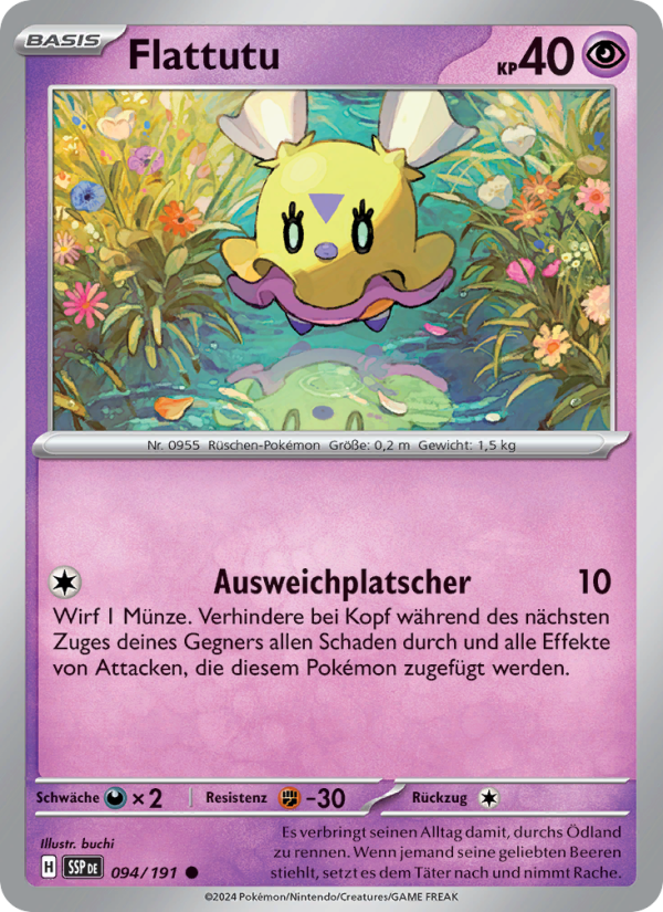 Flattutu 094 — Stürmische Funken (German Pokémon TCG card)