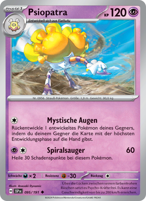 Psiopatra 095 — Stürmische Funken (German Pokémon TCG card)