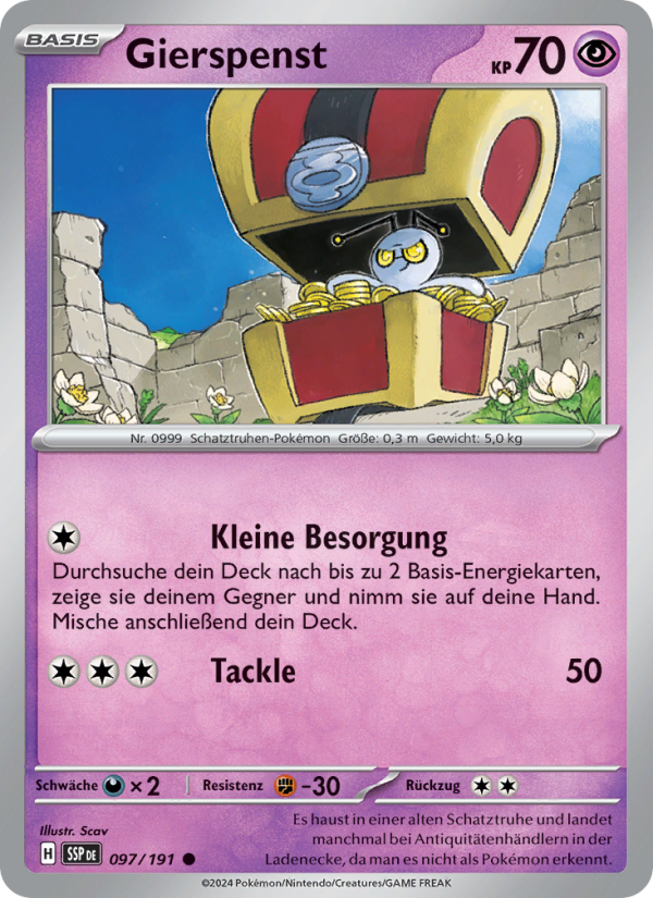 Gierspenst 097 — Stürmische Funken (German Pokémon TCG card)