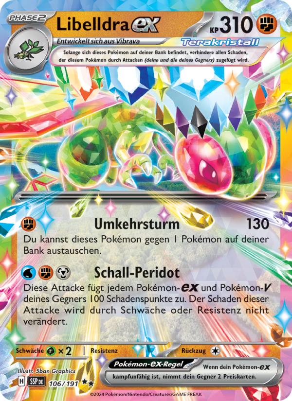 Libelldra-ex 106 — Stürmische Funken (German Pokémon TCG card)