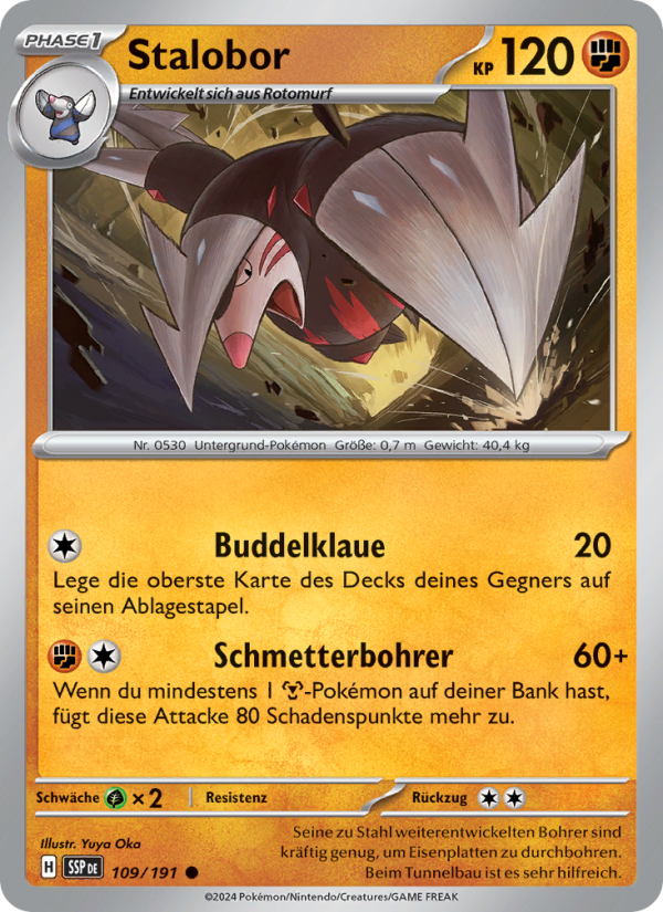 Stalobor 109 — Stürmische Funken (German Pokémon TCG card)