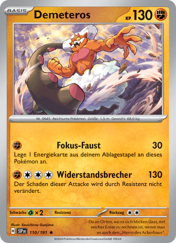 Demeteros 110 — Stürmische Funken (German Pokémon TCG card)