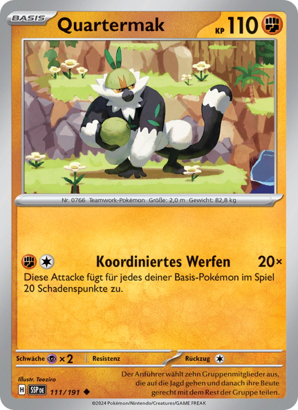 Quartermak 111 — Stürmische Funken (German Pokémon TCG card)
