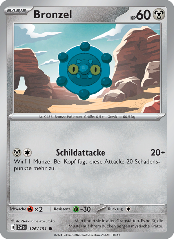 Bronzel 126 — Stürmische Funken (German Pokémon TCG card)