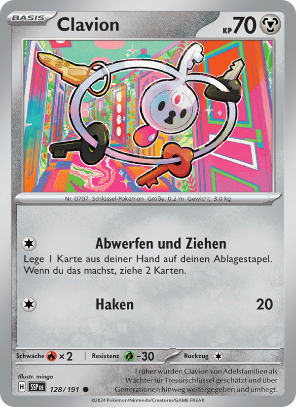 Clavion 128 — Stürmische Funken (German Pokémon TCG card)