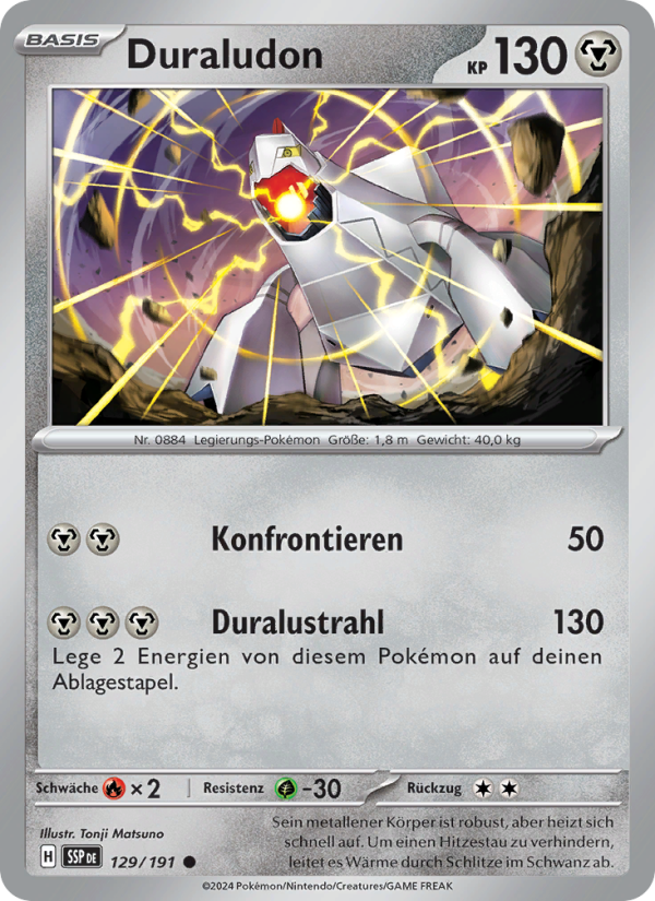 Duraludon 129 — Stürmische Funken (German Pokémon TCG card)