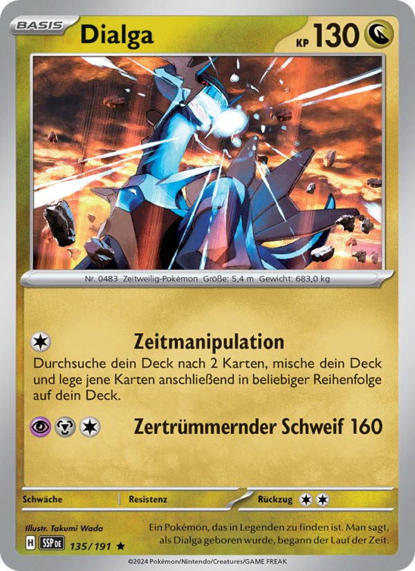 Dialga 135 — Stürmische Funken (German Pokémon TCG card)