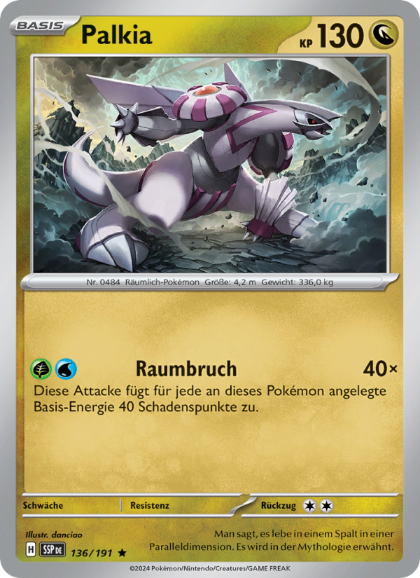 Palkia 136 — Stürmische Funken (German Pokémon TCG card)
