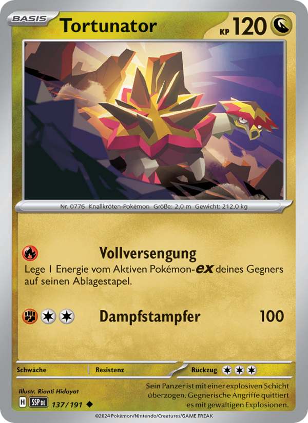 Tortunator 137 — Stürmische Funken (German Pokémon TCG card)