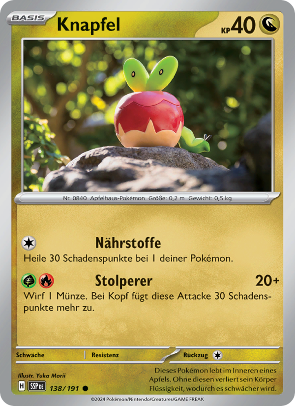 Knapfel 138 — Stürmische Funken (German Pokémon TCG card)