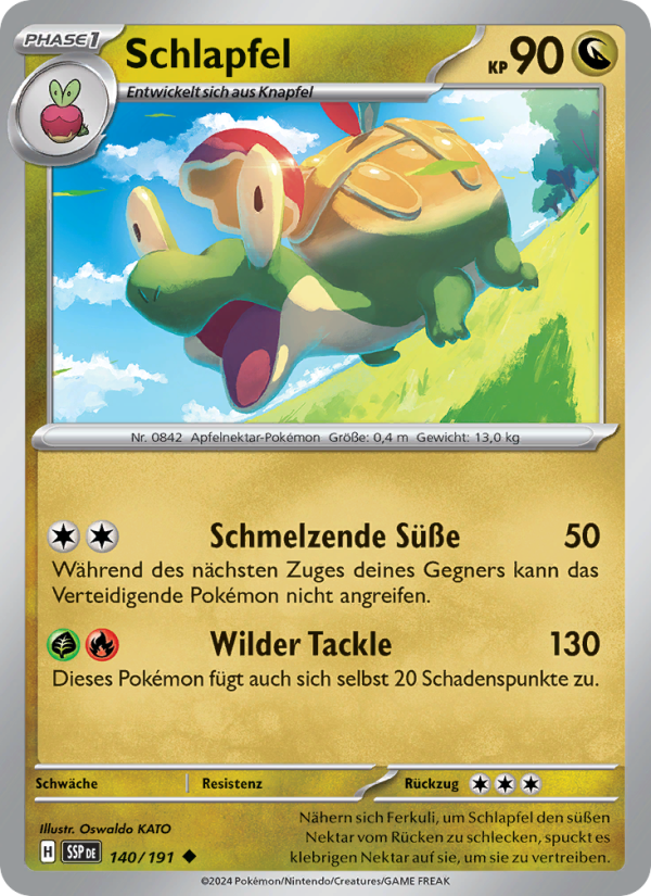 Schlapfel 140 — Stürmische Funken (German Pokémon TCG card)
