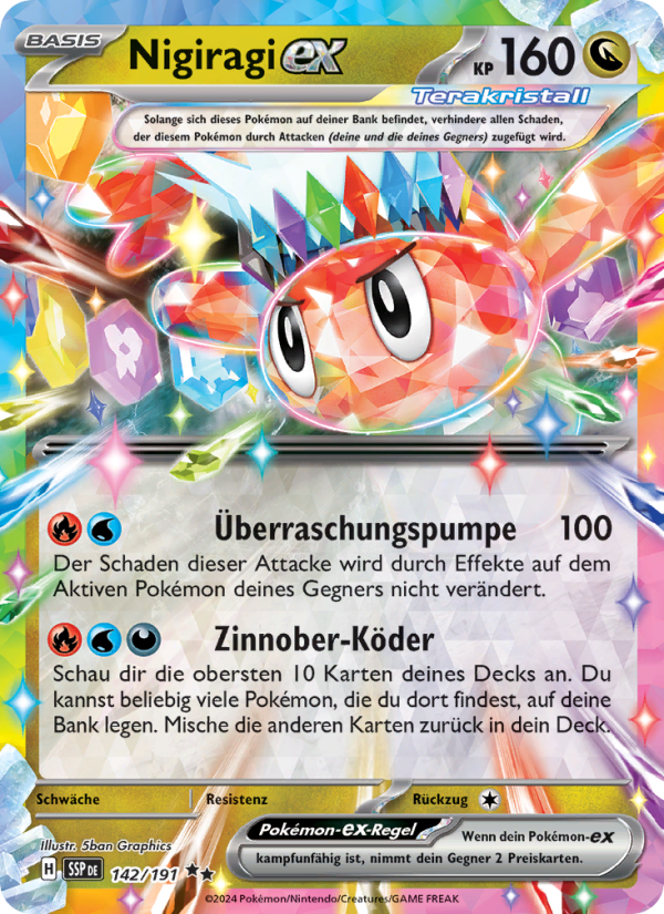 Nigiragi-ex 142 — Stürmische Funken (German Pokémon TCG card)