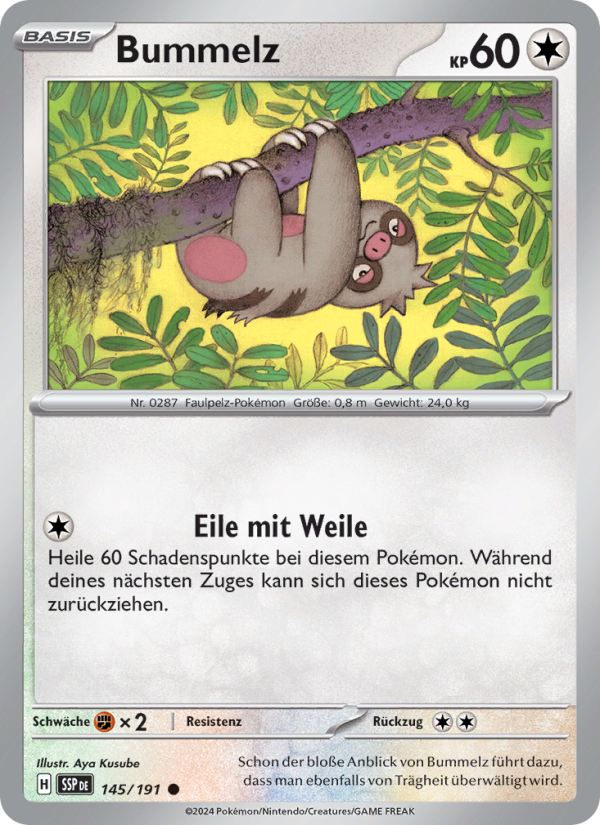 Bummelz 145 — Stürmische Funken (German Pokémon TCG card)