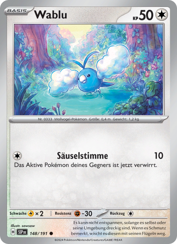 Wablu 148 — Stürmische Funken (German Pokémon TCG card)