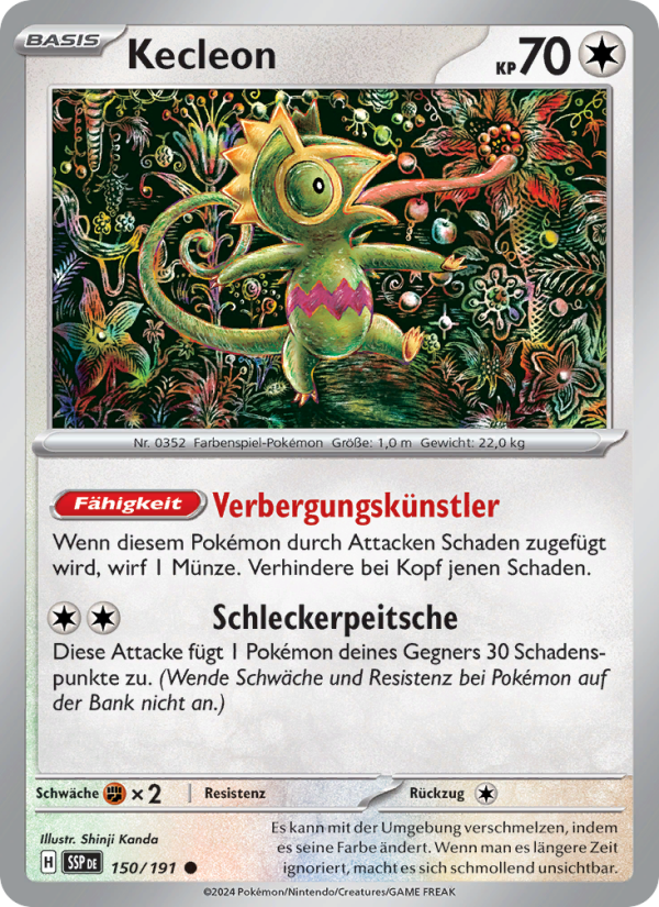 Kecleon 150 — Stürmische Funken (German Pokémon TCG card)