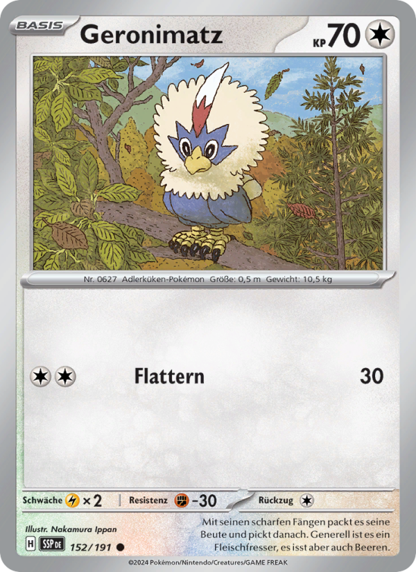 Geronimatz 152 — Stürmische Funken (German Pokémon TCG card)