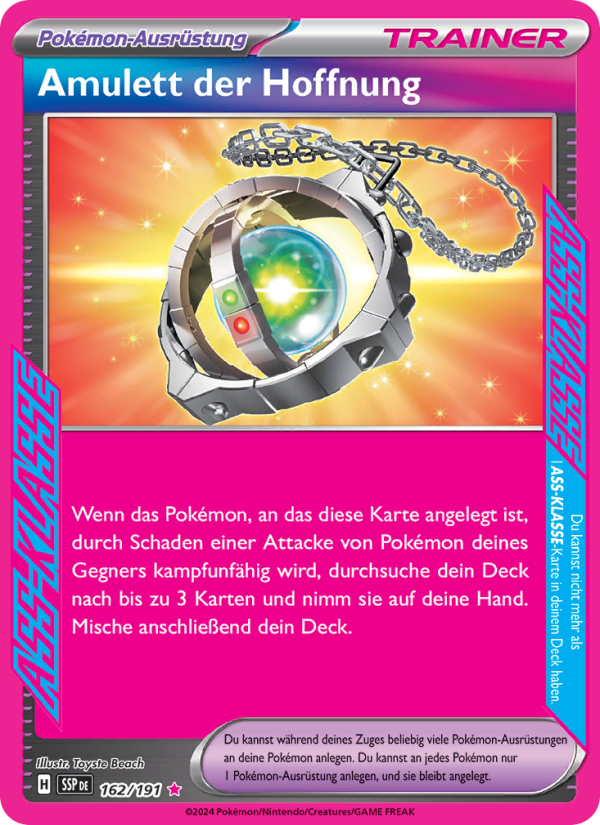 Amulett der Hoffnung 162 — Stürmische Funken (German Pokémon TCG card)