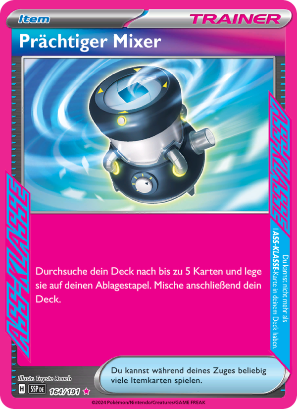 Prächtiger Mixer 164 — Stürmische Funken (German Pokémon TCG card)