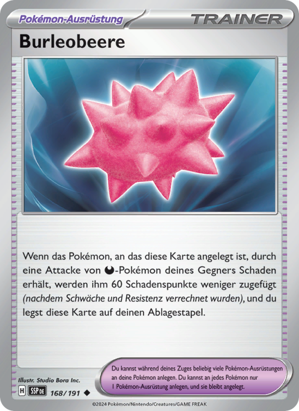 Burleobeere 168 — Stürmische Funken (German Pokémon TCG card)
