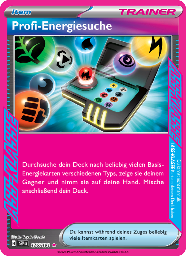 Profi-Energiesuche 176 — Stürmische Funken (German Pokémon TCG card)