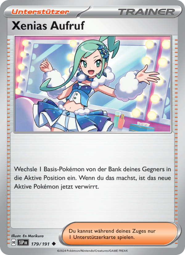 Xenias Aufruf 179 — Stürmische Funken (German Pokémon TCG card)