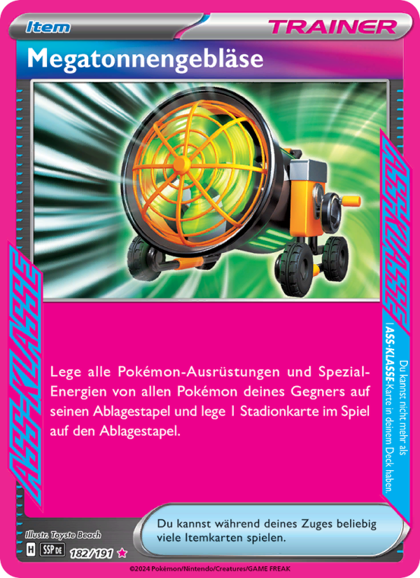 Megatonnengebläse 182 — Stürmische Funken (German Pokémon TCG card)