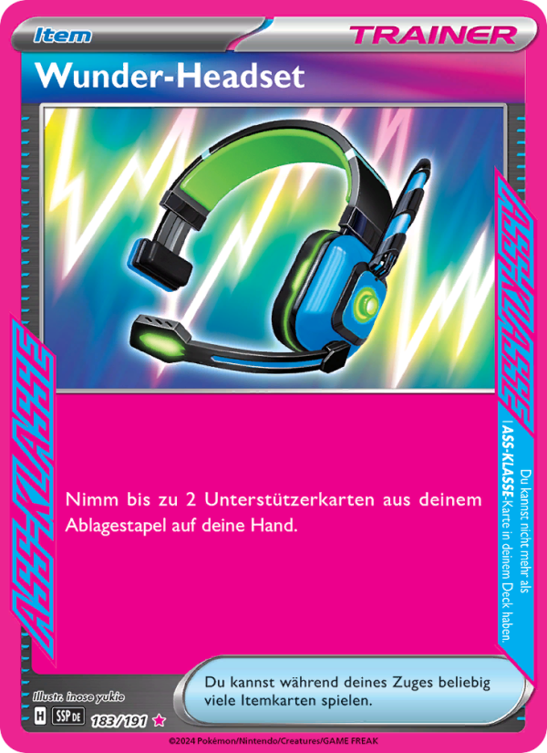 Wunder-Headset 183 — Stürmische Funken (German Pokémon TCG card)