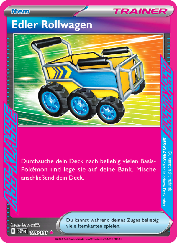 Edler Rollwagen 185 — Stürmische Funken (German Pokémon TCG card)