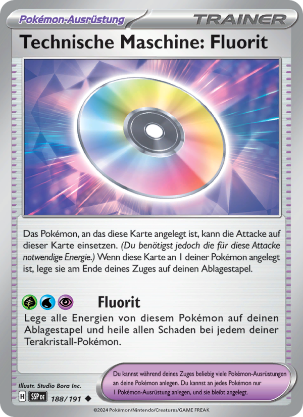 Technische Maschine: Fluorit 188 — Stürmische Funken (German Pokémon TCG card)